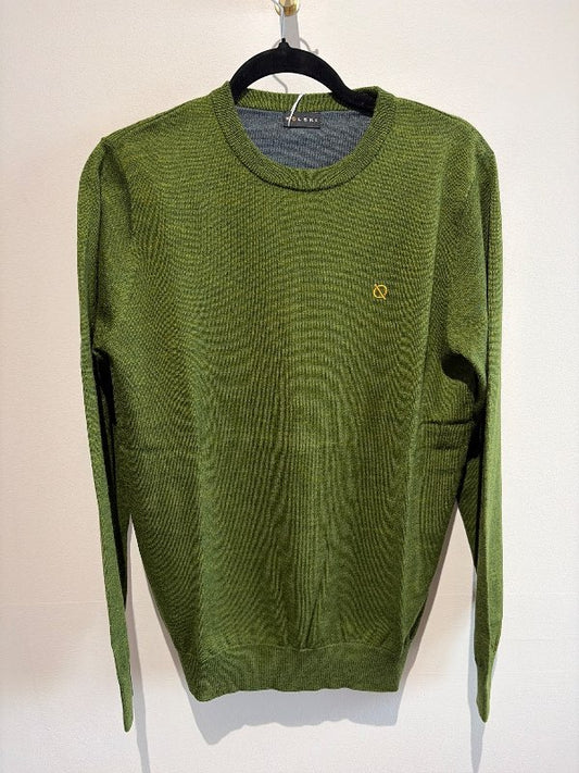 Green wool sweater