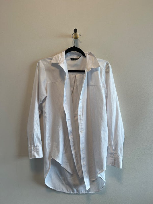 ZARA BASIC hvít skyrta