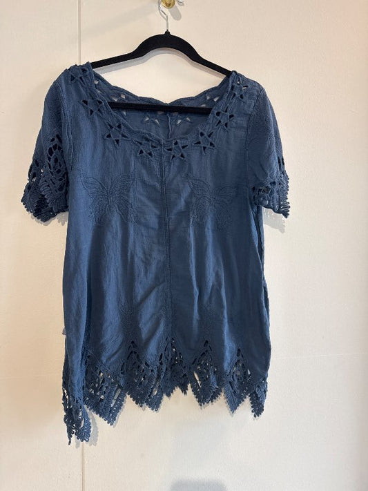 Blue lace T-shirt