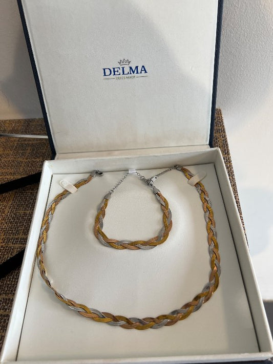 Delma stál hálsmen sett nýtt