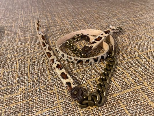 Leopard &amp; Chain Belt*