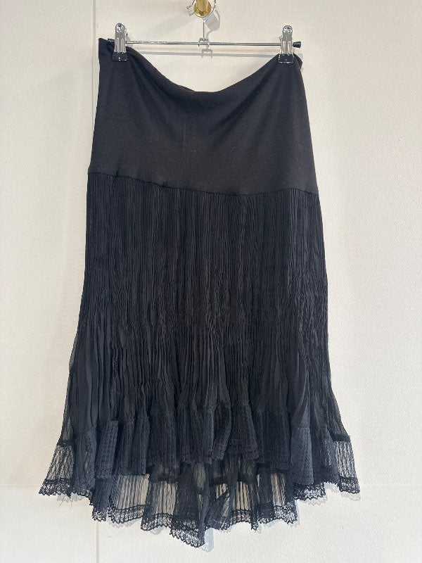 Blúndupils svart vintage