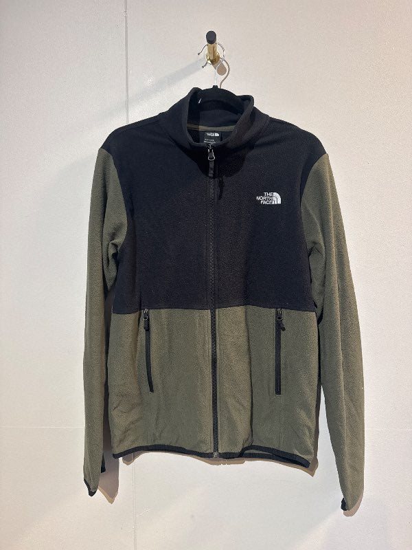 North Face græn flispeysa