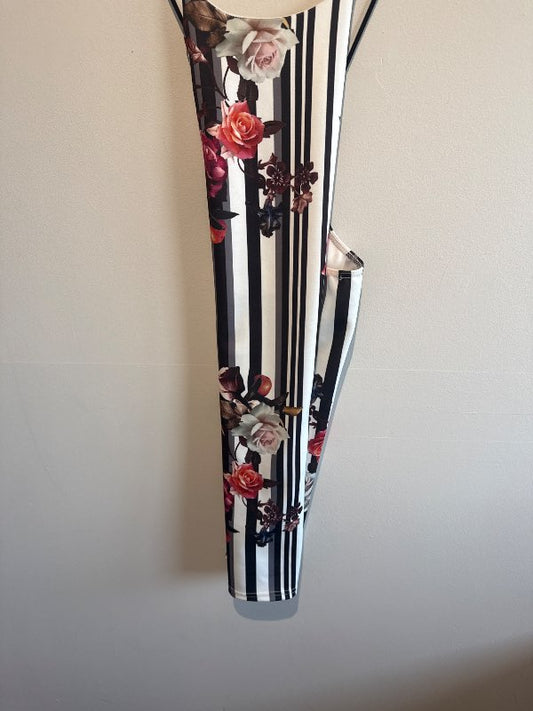 Black and white floral dress