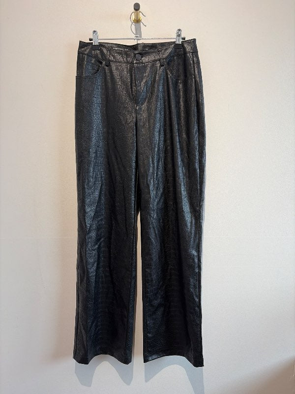 Stradivarius Snake Print Leður Buxur