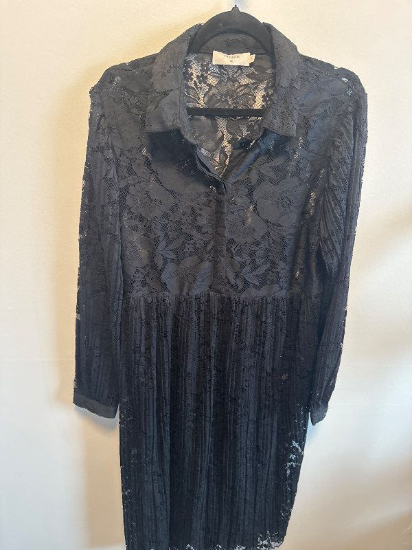 Cream black dress
