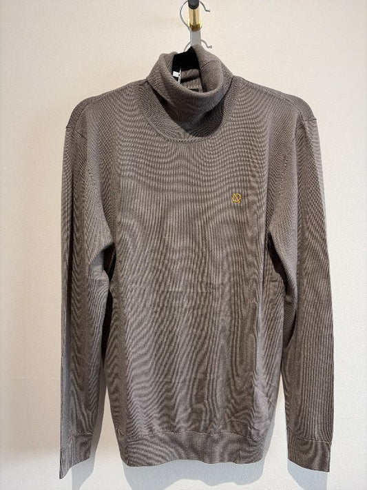 Beige wool turtleneck sweater