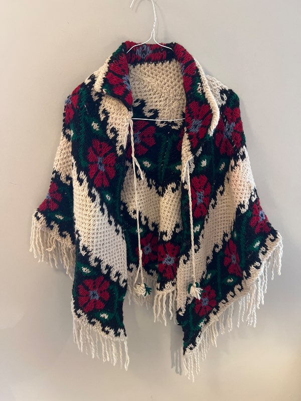 Vintage Prjóna sjal