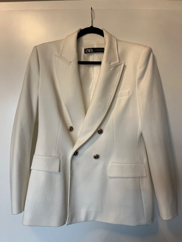 Zara hvítur blazer