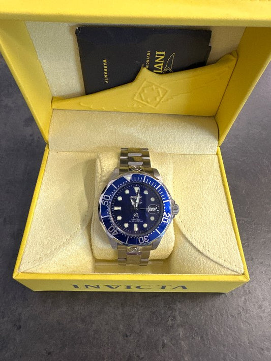 Invicta silver/blue watch