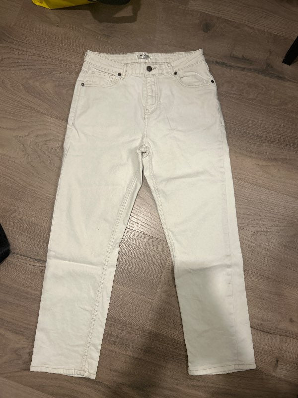 MSCH hvítar gallabuxur