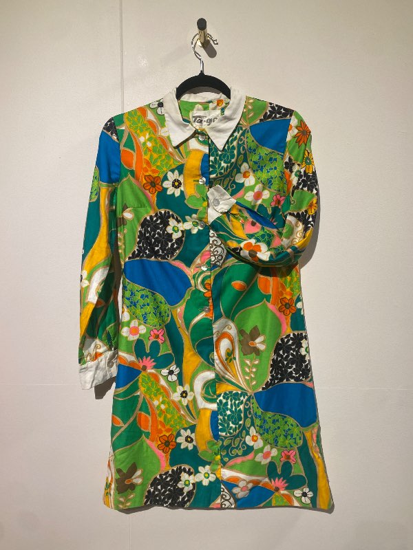 60s white collar dress