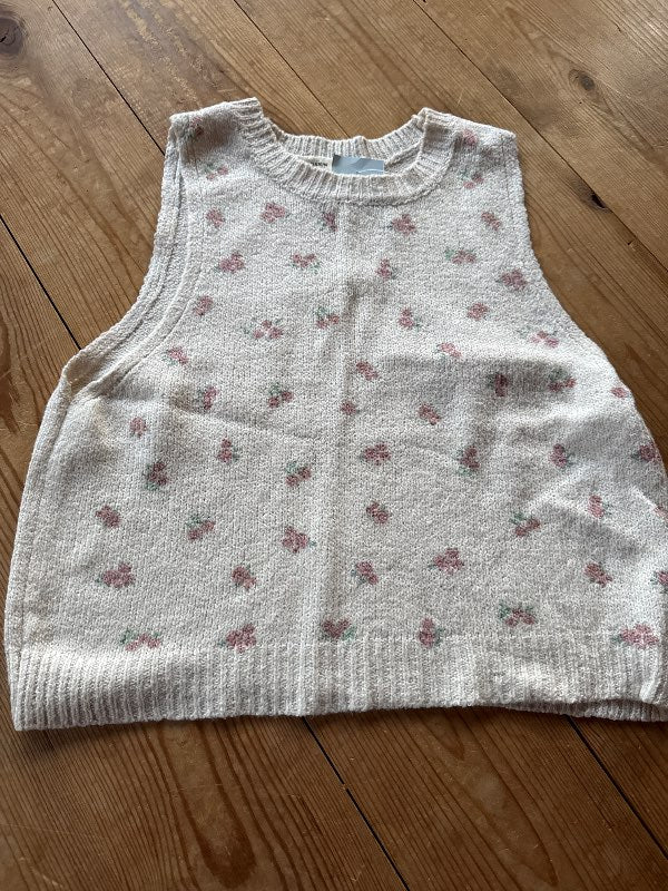 Flower pullovers vest