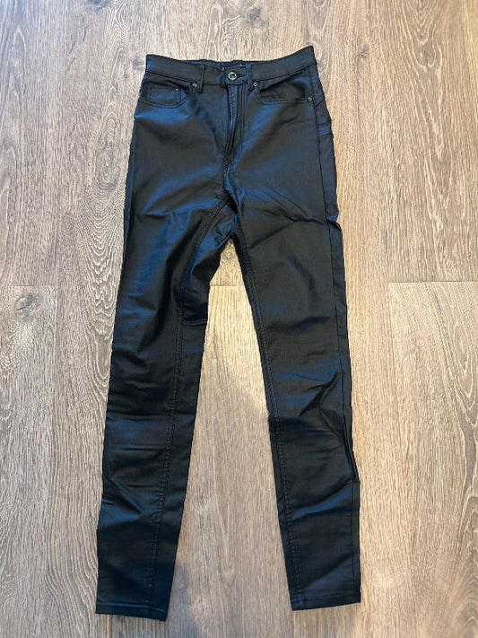 Svartar pleður skinny jeans