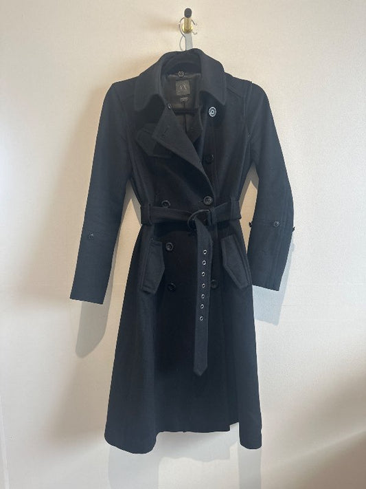 Armani exchange svört kápa m/ skinni á ermum