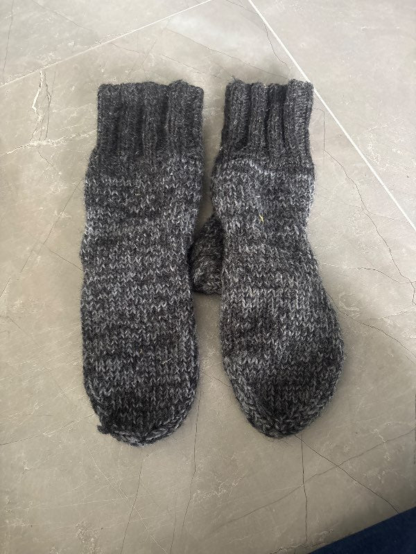 Ullarsokkar dökkgráir