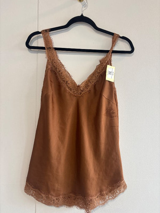 Vero moda brúnn blúndu bolur