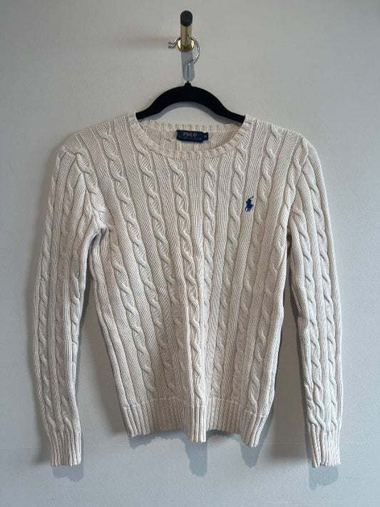 Polo peysa beige