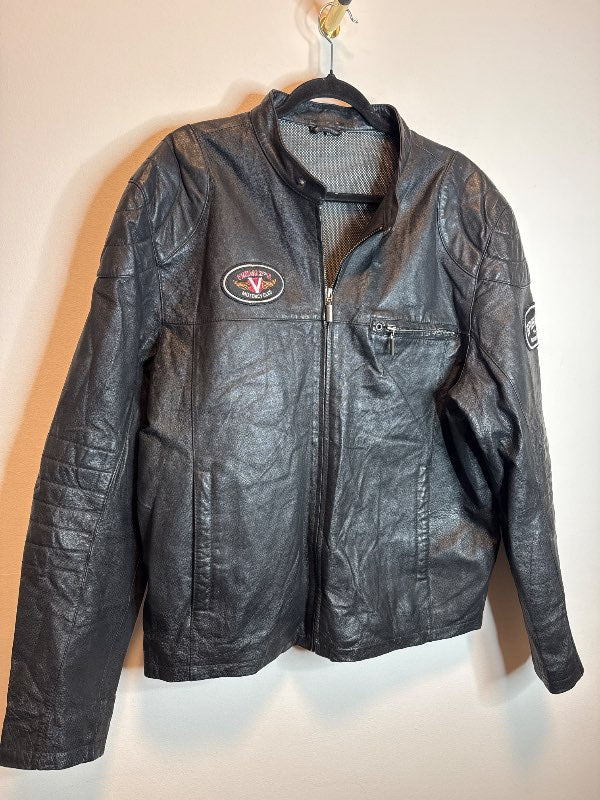 Leather jacket motor VV