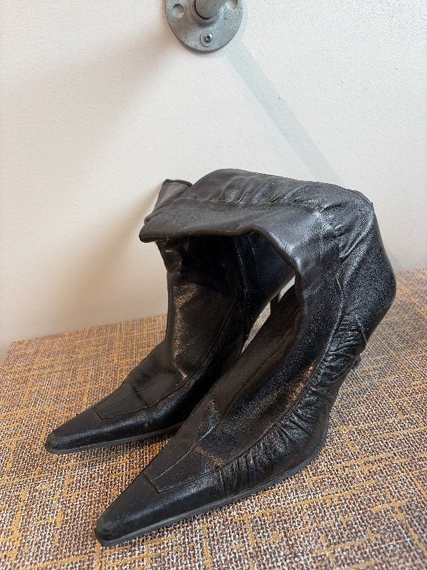 Leðurskór pointed toe