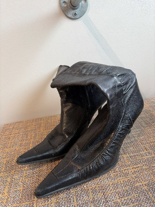 Leðurskór pointed toe