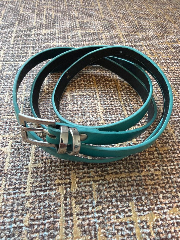 Skinny teal belt