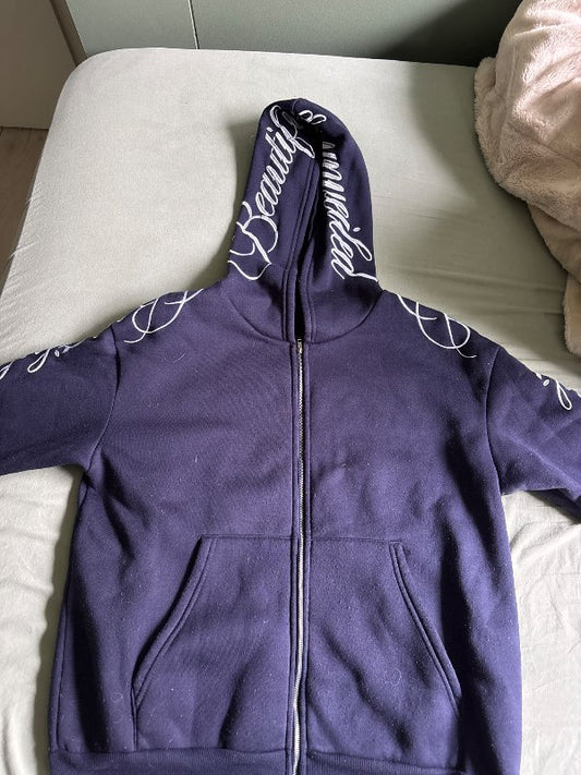 blá zip up