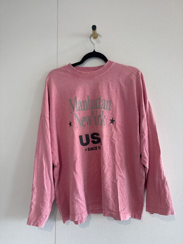 Zara bleik manhattan peysa