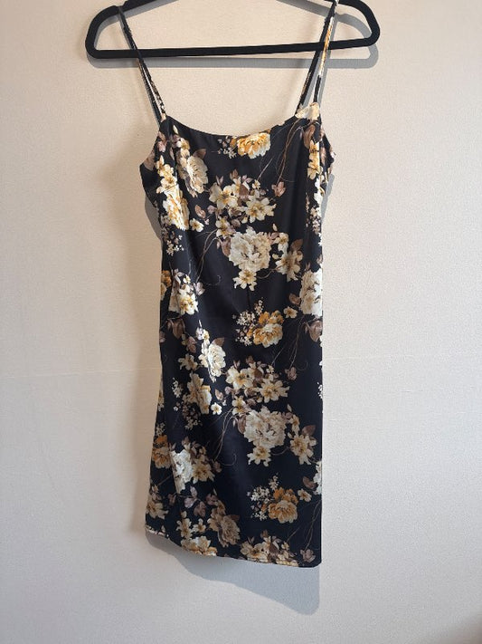 Black floral dress