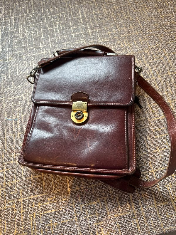 ekta leður vintage taska
