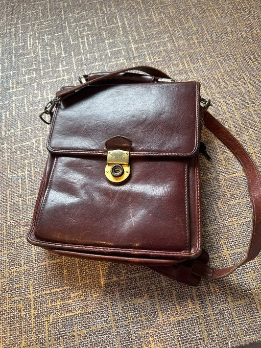 ekta leður vintage taska