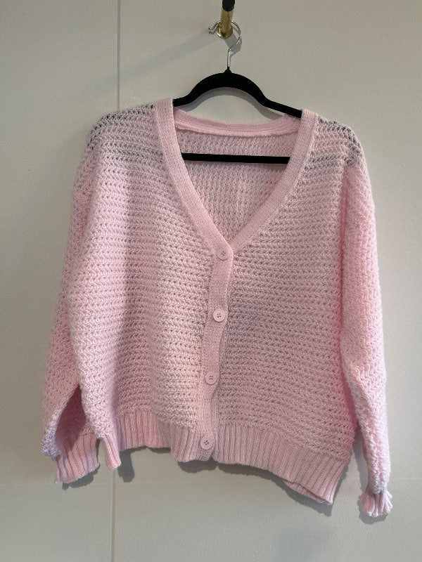 Bleik cozy peysa