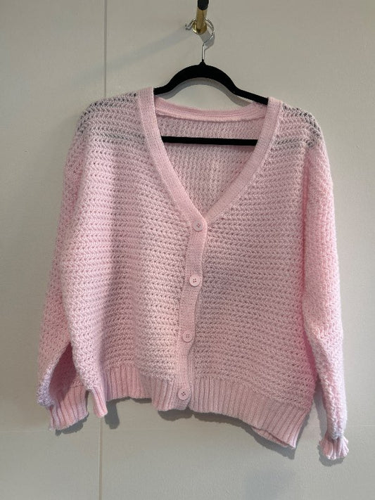 Bleik cozy peysa
