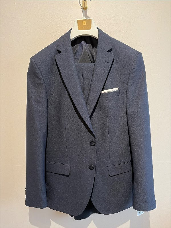Navy blá 3 piece jakkaföt