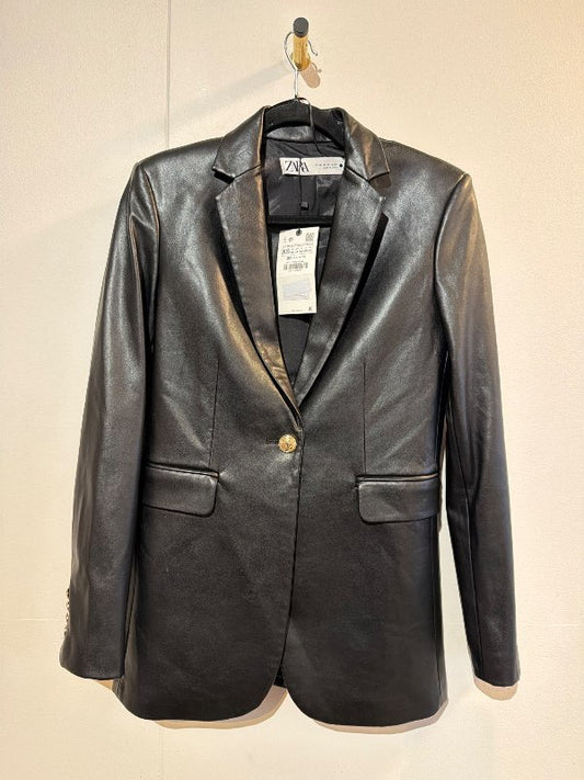 Zara leður blazer