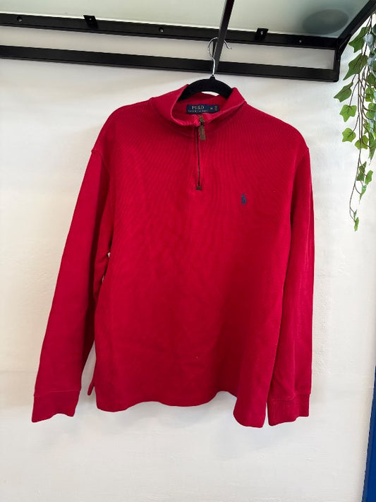 Polo peysa rauð