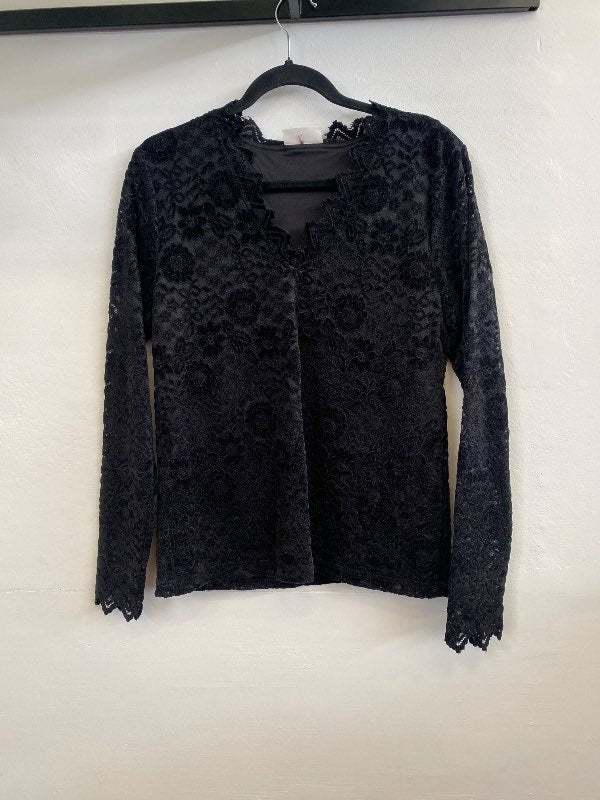 V neck skyrta svört