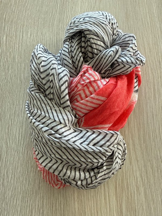 Shawl gray/pink