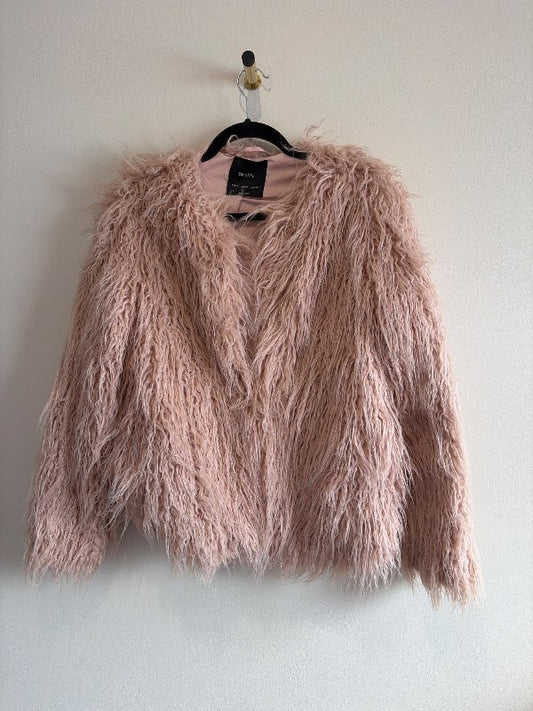 Furr Yfirhöfn Bleik