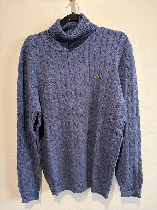 Turtleneck sweater, cable cotton