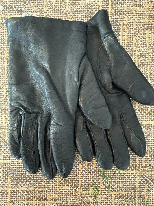 Leður vettlingar svart