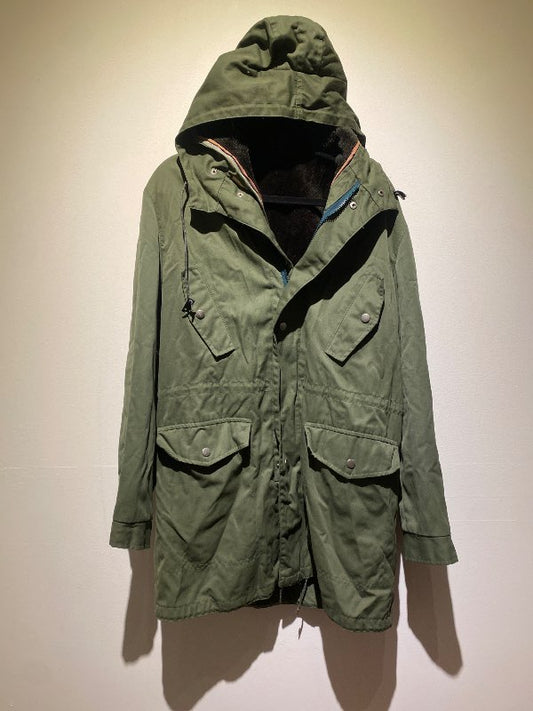 Long Lined & Hooded Army Coat
