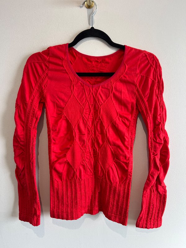 Red long sleeved shirt
