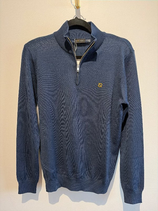 Sweater 1/4 zip blue