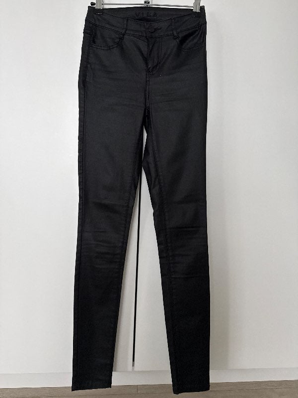 Leðurbuxur Villa svart