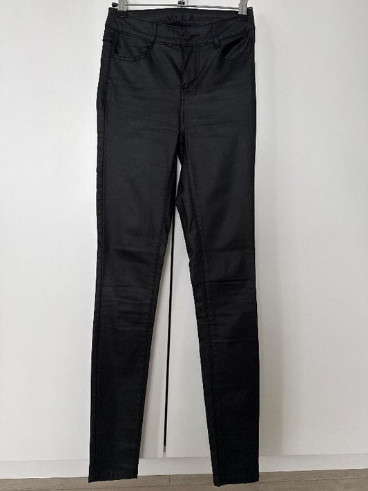 Leðurbuxur Villa svart